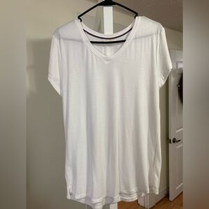 White V-Neck Women's Top
